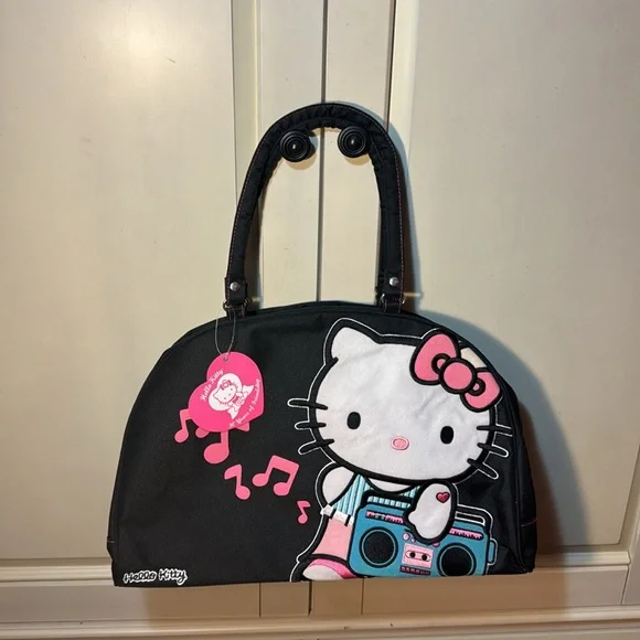 Sanrio HELLO KITTY Boston Bag Bowler Type Shoulder Bag New w/ Tags Y2K Sanrio - Picture 6 of 17